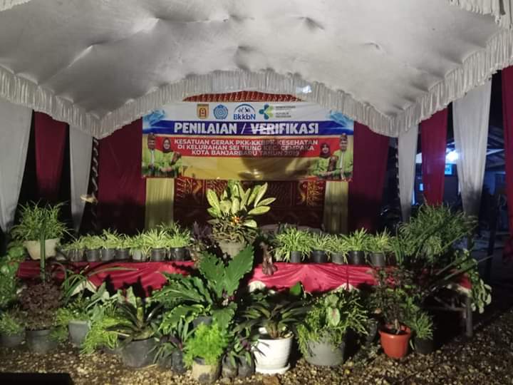 Kelurahan Sungai Tiung mengikuti Penilaian / Verifikasi Lomba Kesatuan Gerak PKK-KKBPK-Kesehatan Kota Banjarbaru Tahun 2019